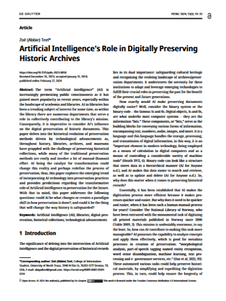 O papel da inteligência artificial na preservação digital de arquivos ...